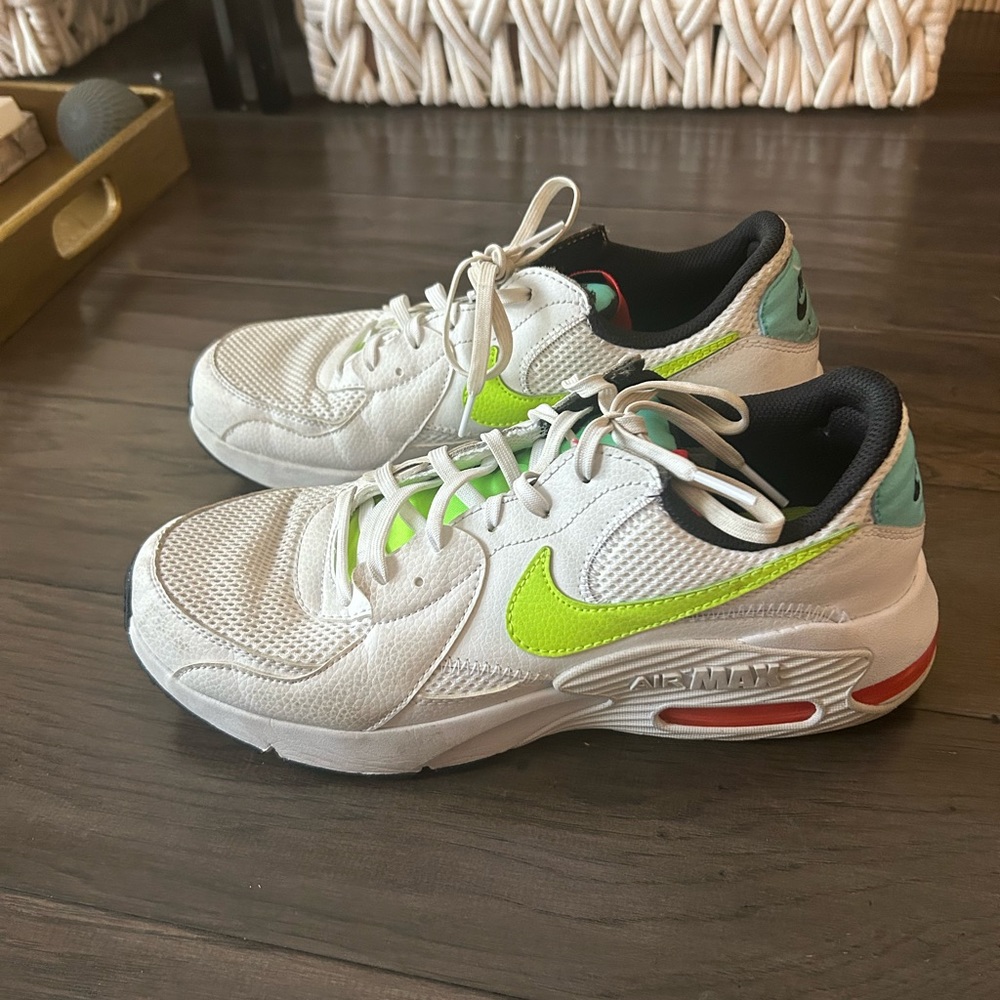 White & Neon Nike Air Max